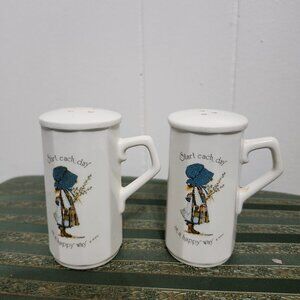 Vintage 1970's Holly Hobbie Salt & Pepper Shakers